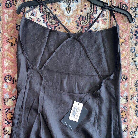 4th & Reckless Black Strappy Midi Dress Size Medium NWT - Picture 9 of 11